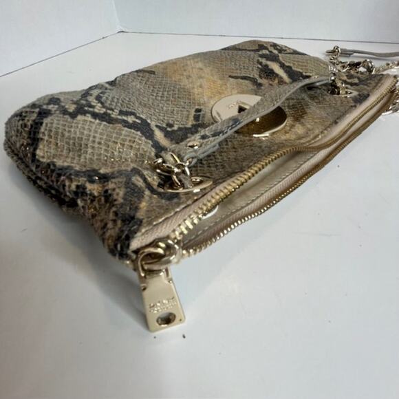 DKNY Metallic Python Handbag Bolsa Sac - Picture 9 of 16